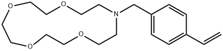 13-[(4-Ethenylphenyl)methyl]-1,4,7,10-tetraoxa-13-azacyclopentadecane Structure