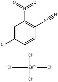 2(4-クロロ-2-ニトロベンゼンジアゾニウム)・テトラクロロジンカート 化学構造式