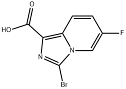 3-BROMO-6-FLUORO-IMIDAZO[1,5-A]PYRIDINE-1-CARBOXYLIC ACID Structure