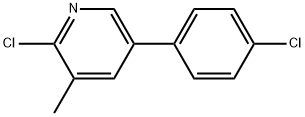 Pyridine, 2-chloro-5-(4-chlorophenyl)-3-methyl- Structure