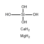 オルトけい酸/カルシウム/マグネシウム,(2:3:1) 化学構造式