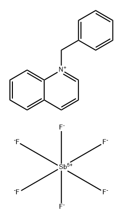 Quinolinium, 1-(phenylmethyl)-, (OC-6-11)-hexafluoroantimonate(1-) Structure
