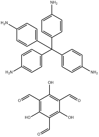 1,3,5-Benzenetricarboxaldehyde, 2,4,6-trihydroxy-, polymer with 4,4',4'',4'''-methanetetrayltetrakis[benzenamine] Structure