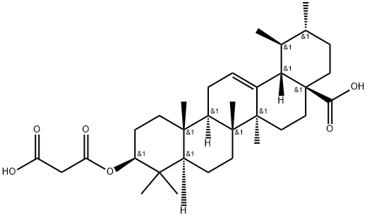 ursa-12-ene-28-oic acid 3-propanedioic acid monoester Struktur