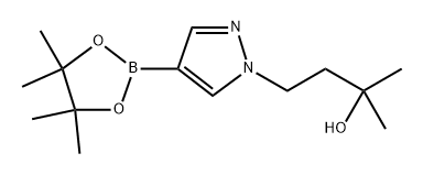 1H-Pyrazole-1-propanol, α,α-dimethyl-4-(4,4,5,5-tetramethyl-1,3,2-dioxaborolan-2-yl)- Structure