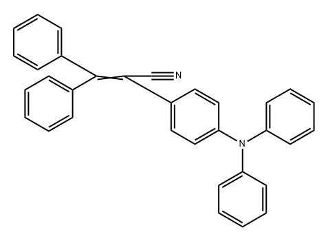 2-(4-(二苯胺基)苯基)-3,3-二苯基丙烯腈, 1431371-51-5, 结构式
