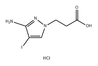 3-(3-amino-4-iodo-1H-pyrazol-1-yl)propanoic acid Structure