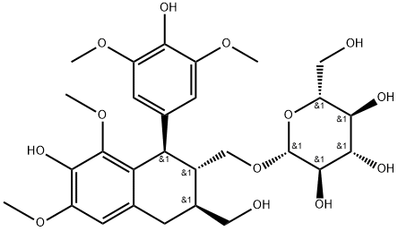 (-)-リオニレシノール9-O-グルコシド 化学構造式