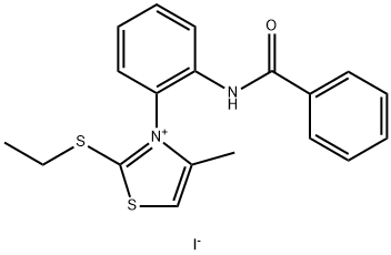 Thiazolium, 3-[2-(benzoylamino)phenyl]-2-(ethylthio)-4-methyl-, iodide (1:1)
