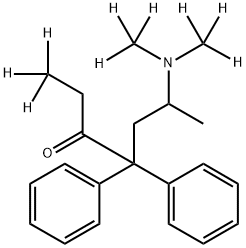 (±)-Methadone-d9 hydrochloride (3-heptanone-1,1,1-d3, N,N-di(methyl-d3)) Struktur