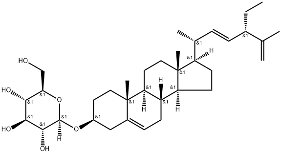 22-DEHYDROCLEROSTEROL GLUCOSIDE, 143815-99-0, 结构式
