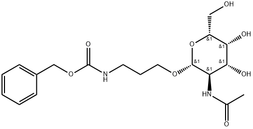 [3-[[2-(acetylamino)-2-deoxy-β-D-galactopyranosyl]oxy]propyl], phenylmethyl ester Carbamic acid carbamic acid Struktur
