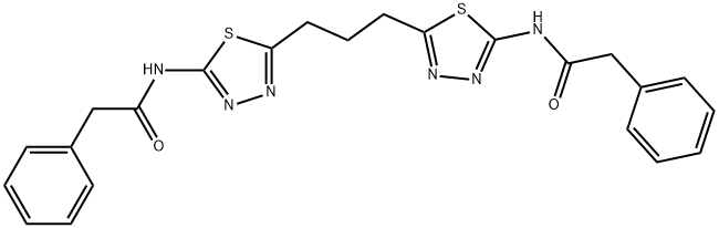 Benzeneacetamide, N,N'-[1,3-propanediylbis(1,3,4-thiadiazole-5,2-diyl)]bis- 化学構造式