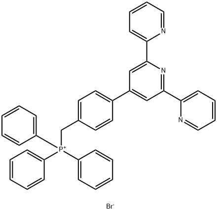 (4-([2,2＇:6＇,2＇-Terpyridin]-4＇-yl)benzyl)triphenylphosphonium bromide 结构式