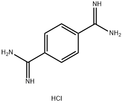 1,4-Benzenedicarboximidamide,hydrochloride (1:2) Structure