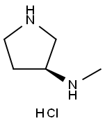 3-Pyrrolidinamine, N-methyl-, hydrochloride (1:2), (3S)- Struktur