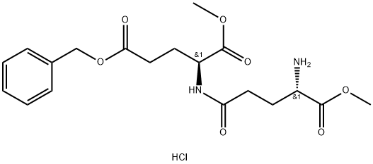 L-Glutamic acid, L-γ-glutamyl-, 1,21-dimethyl 25-(phenylmethyl) ester, hydrochloride (1:1) Structure