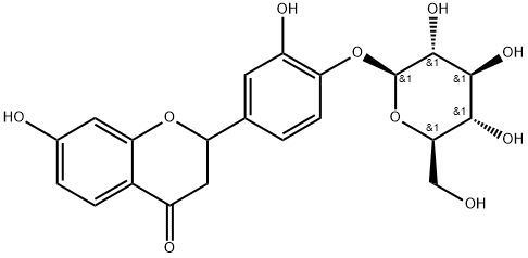 7,3′-dihydroxy flavanone-4′-O-β-D-glucopyranoside Struktur