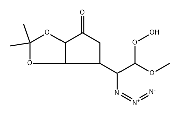 4H-Cyclopenta-1,3-dioxol-4-one, 6-(1-azido-2-hydroperoxy-2-methoxyethyl)tetrahydro-2,2-dimethyl-
