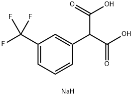 Propanedioic acid, 2-[3-(trifluoromethyl)phenyl]-, sodium salt (1:2) Structure