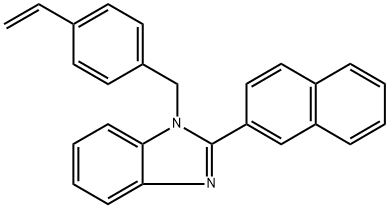 1-[(4-乙烯基苯基)甲基]-2-(2-萘基)-1H-苯并咪唑,1443995-09-2,结构式