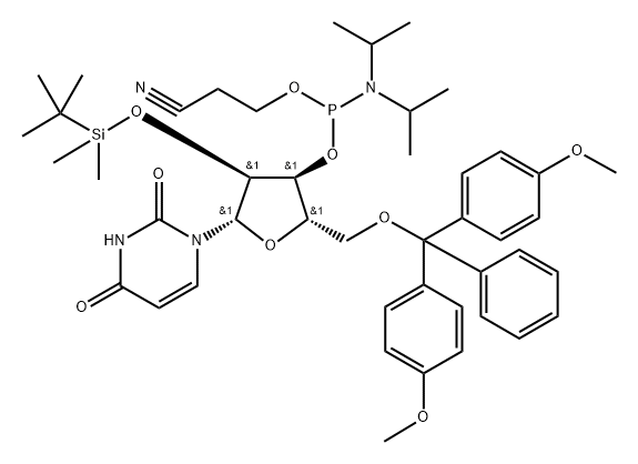L-RU亚磷酰胺单体, 144490-31-3, 结构式