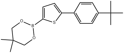 2-[5-[4-(1,1-Dimethylethyl)phenyl]-2-thienyl]-5,5-dimethyl-1,3,2-dioxaborinane 结构式