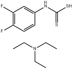 Carbamodithioic acid, N-(3,4-difluorophenyl)-, compd. with N,N-diethylethanamine (1:1)
