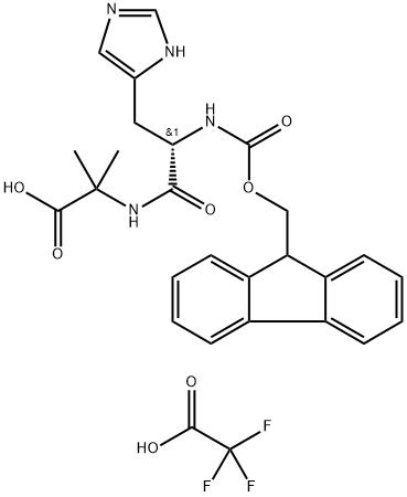 FMOC-HIS-AIB-OH TFA 结构式