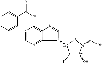 N6-Benzoyl-9-(2'-deoxy-2'-fluoro-b-D-arabinofuranosyl)adenine,1446113-65-0,结构式