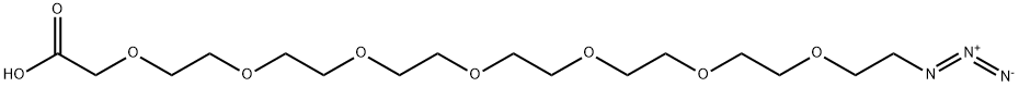 Azido-PEG7-acid 化学構造式