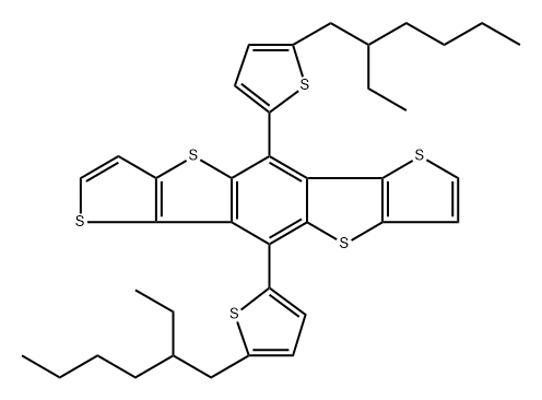5,10-bis((5-(2-ethylhexyl)thiophen-2-yl)dithieno[2,3-d:2',3'-d']benzo[1,2-b:4,5-b']dithiophene Structure