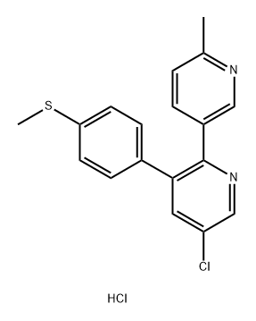 2,3'-Bipyridine, 5-chloro-6'-methyl-3-[4-(methylthio)phenyl]-, hydrochloride (1:1)