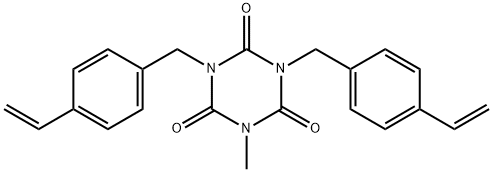 1,3-Bis[(4-ethenylphenyl)methyl]-5-methyl-1,3,5-triazine-2,4,6(1H,3H,5H)trione Structure