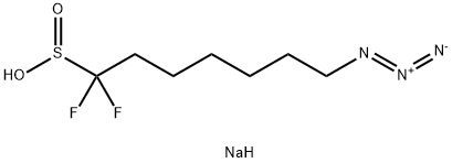1-Heptanesulfinic acid, 7-azido-1,1-difluoro-, sodium salt (1:1) Structure