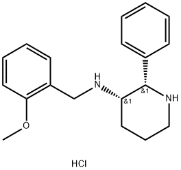 3-PiperidinaMine, N-[(2-Methoxyphenyl)Methyl]-2-phenyl-, (Hydrochloride) (1:2), (2S,3S)- Struktur