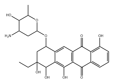 6-deoxyoxaunomycin Struktur