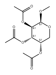 β-L-Arabinopyranoside, methyl, 2,3,4-triacetate Structure