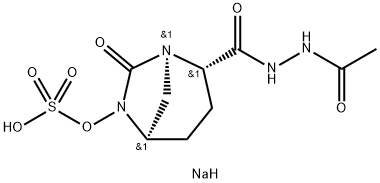 (2S,5R)-2-(2-acetylhydrazine-1-carbonyl)-7-oxo-1,6-diazabicyclo[3.2.1]octan-6-yl hydrogen sulfate Struktur