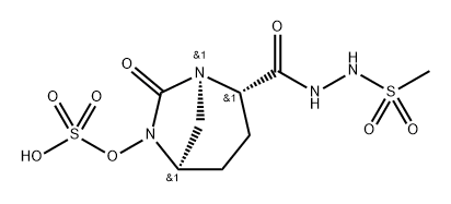 (1R,2S,5R)-7-Oxo-6-(sulfooxy)-1,6-diazabicyclo [3.2.1]octane-2-carboxylic acid 2-[2-(methyls ulfonyl)hydrazide] Struktur