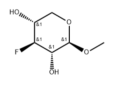 Methyl 3-Deoxy-3-fluoro-b-D-xylopyranoside 结构式