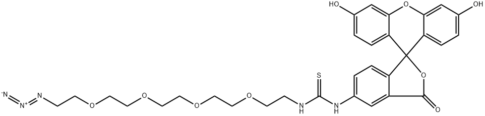 FLUORESCEIN-PEG4-AZIDE 结构式