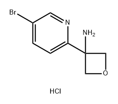 3-(5-bromopyridin-2-yl)oxetan-3-amine hydrochloride 结构式
