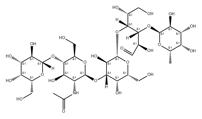 乳糖-N-岩藻五糖VI 结构式