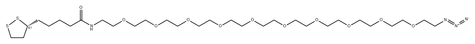 Lipoamido-PEG10-azide Structure