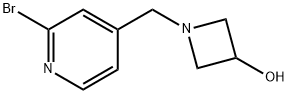 1- [(2- 溴- 4- 吡啶基) 甲基] -3- 氮杂环丁烷醇,1459771-90-4,结构式