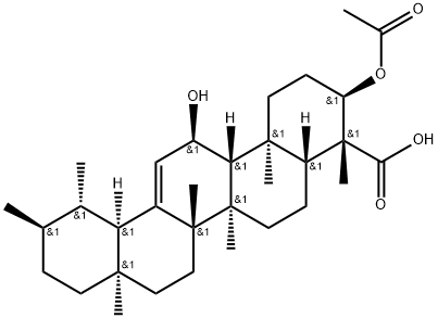 3-O-Acetyl-11-hydroxy-beta-boswellic acid 化学構造式