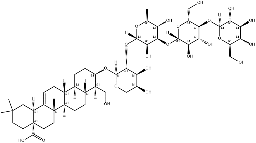 灰毡毛忍冬次皂苷乙, 146100-02-9, 结构式