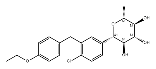 D-Glucitol, 1,5-anhydro-1-C-[4-chloro-3-[(4-ethoxyphenyl)methyl]phenyl]-6-deoxy-, (1S)- Structure