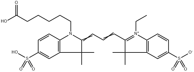 スルホ-シアニン3カルボン酸 化学構造式